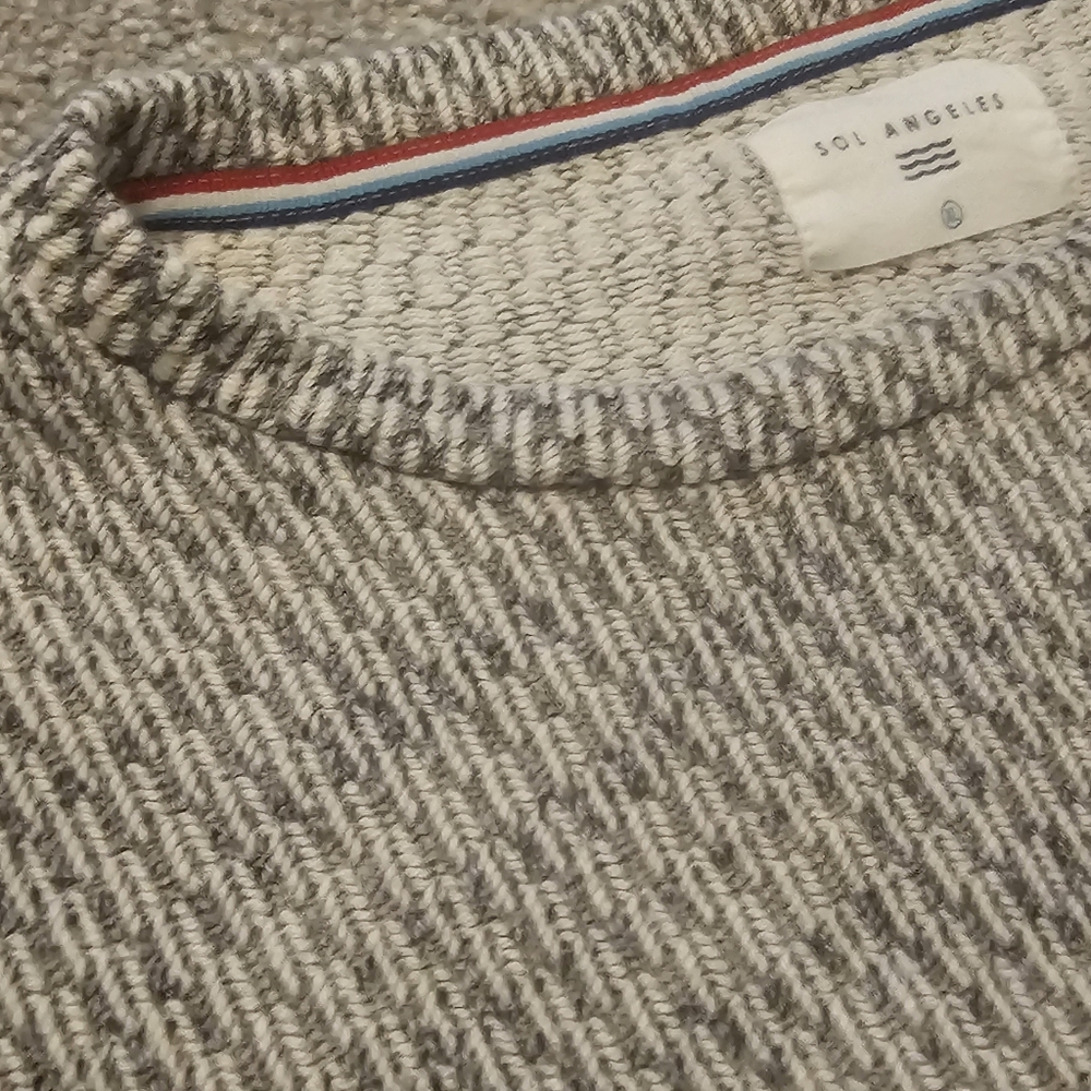 Sol Angeles Gray Striped Men's Sweater XL